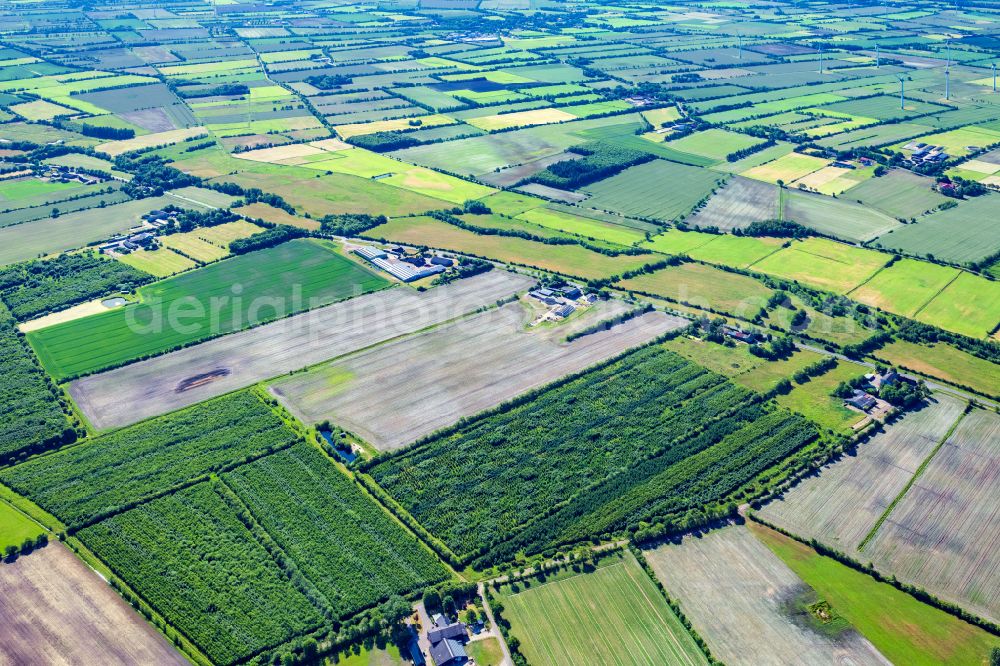 Aerial image Hörup - Town View of the streets and houses of the residential areas in Hoerup in the state Schleswig-Holstein, Germany