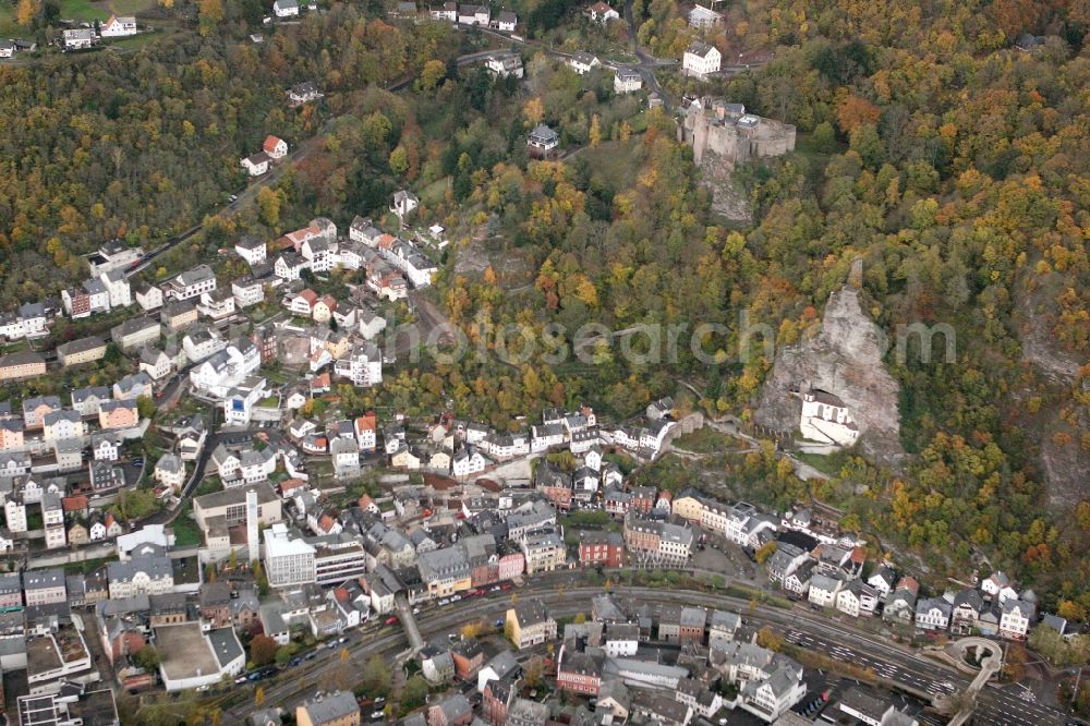 Aerial image Idar-Oberstein - Local view of Idar-Oberstein in the state of rhineland-palatinate