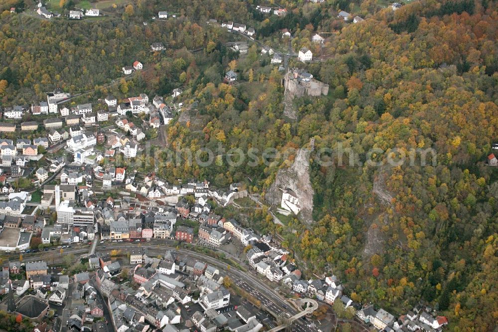 Aerial photograph Idar-Oberstein - Local view of Idar-Oberstein in the state of rhineland-palatinate