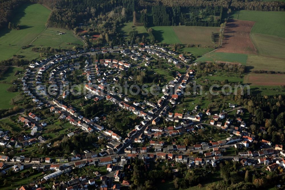 Aerial image Illingen-Hüttigweiler - Local view of Illingen Hüttigweiler in the state of Saarland