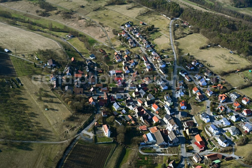 Ingelfingen from the bird's eye view: Town View of the streets and houses of the residential areas in Ingelfingen in the state Baden-Wuerttemberg, Germany