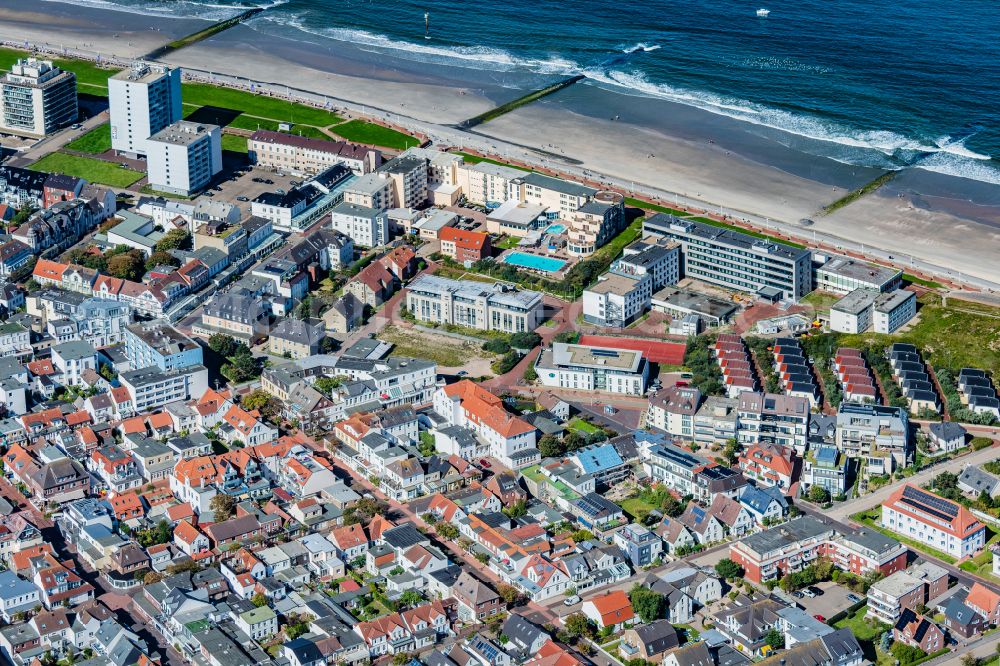 Norderney from the bird's eye view: View of the Captain's Quarter on the island of Norderney in the state of Lower Saxony, Germany