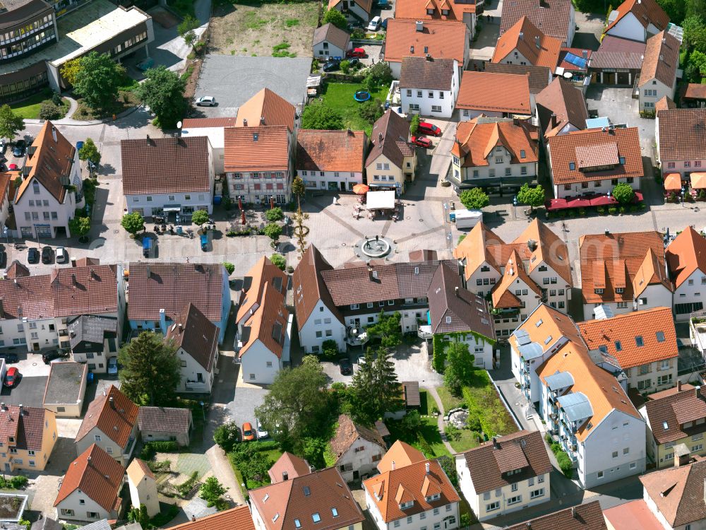 Kappel from the bird's eye view: Town View of the streets and houses of the residential areas in Kappel in the state Baden-Wuerttemberg, Germany