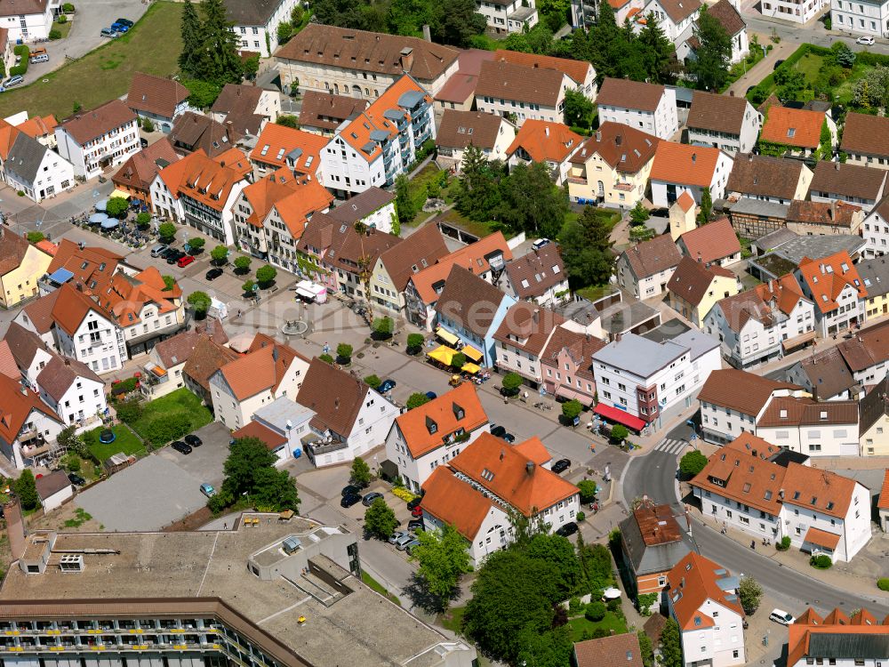 Aerial image Kappel - Town View of the streets and houses of the residential areas in Kappel in the state Baden-Wuerttemberg, Germany