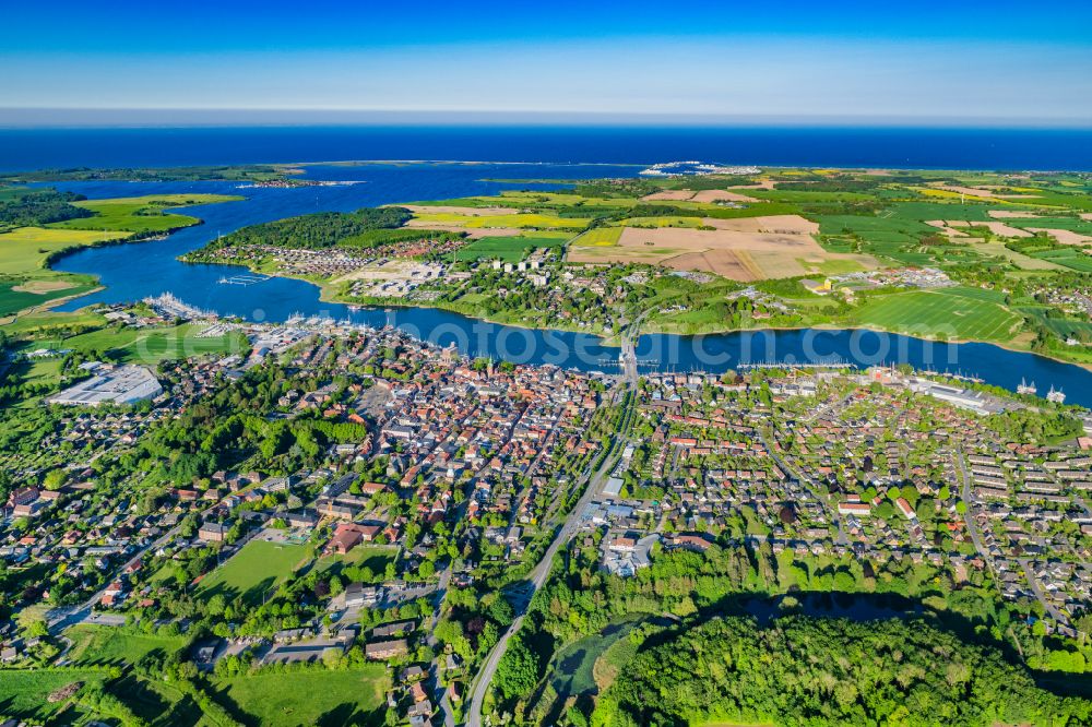 Kappeln from above - Location Kappeln an der Schlei in the state of Schleswig-Holstein, Germany