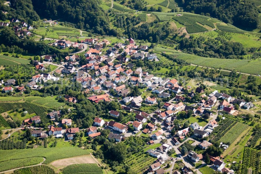 Aerial photograph Kappelwindeck - Town View of the streets and houses of the residential areas in Kappelwindeck in the state Baden-Wuerttemberg