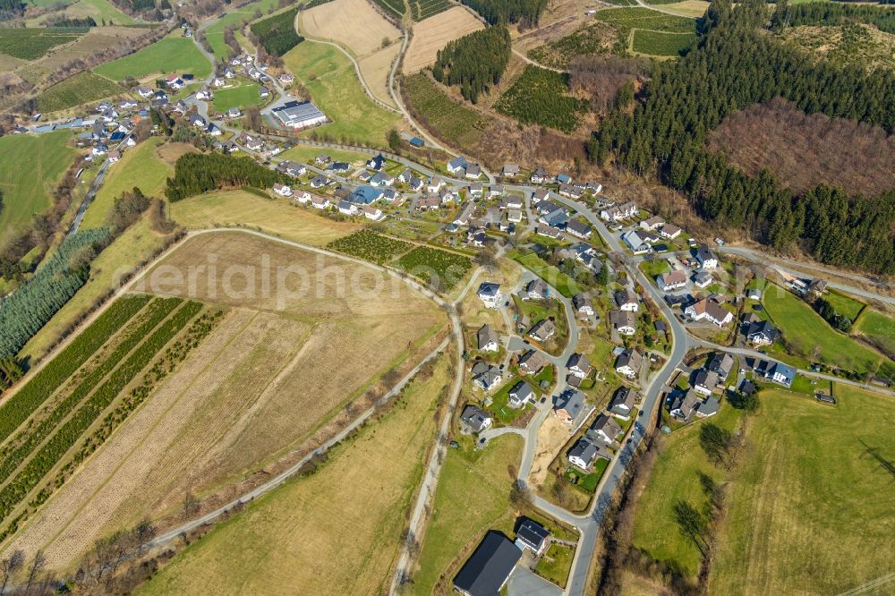 Kückelheim from above - Town View of the streets and houses in Kueckelheim in the state North Rhine-Westphalia, Germany