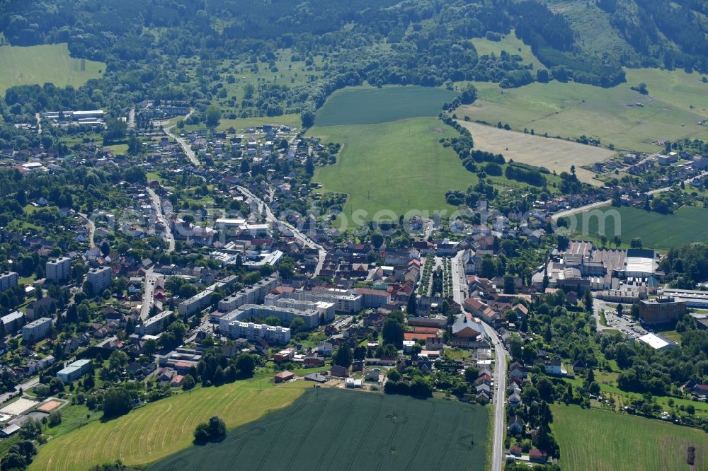 Aerial photograph Kdyne - Neugedein - Town View of the streets and houses of the residential areas in Kdyne - Neugedein in Plzensky kraj - Pilsner Region - Boehmen, Czech Republic