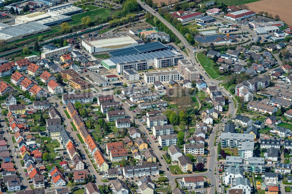 Aerial photograph Kenzingen - Town View of the streets and houses of the residential areas in Kenzingen in the state Baden-Wuerttemberg, Germany