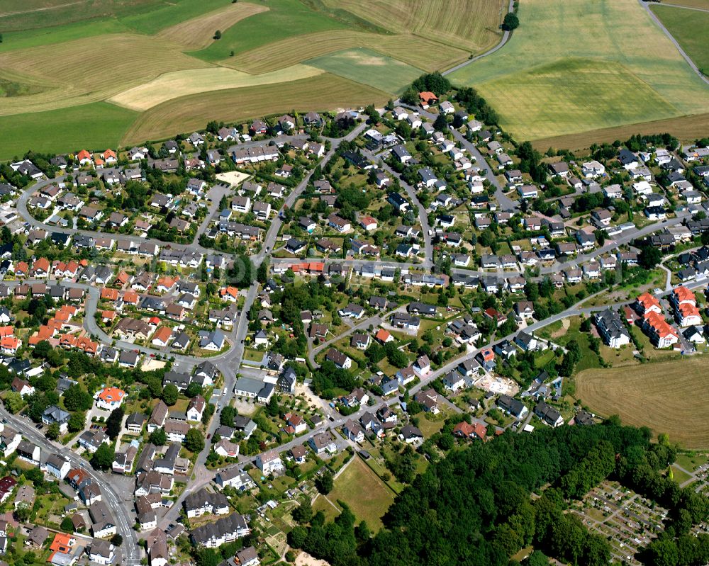 Kierspe from the bird's eye view: Town View of the streets and houses of the residential areas in Kierspe in the state North Rhine-Westphalia, Germany