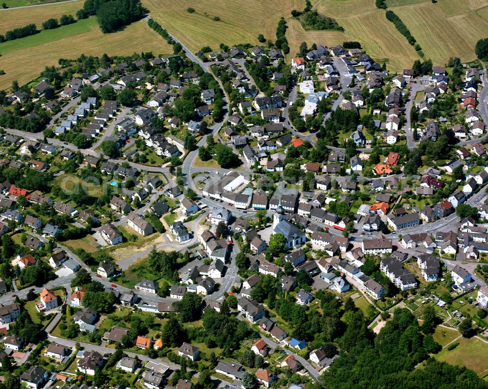 Aerial photograph Kierspe - Town View of the streets and houses of the residential areas in Kierspe in the state North Rhine-Westphalia, Germany