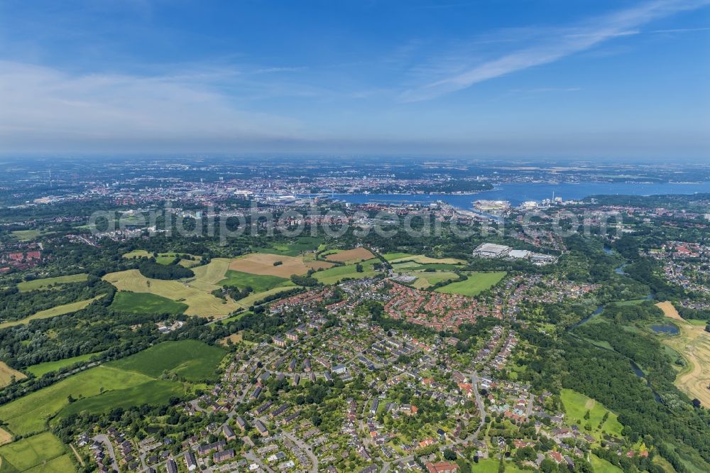 Aerial image Schwentinental - Landscape Klausdorf in Schwentinental in the state Schleswig-Holstein, Germany