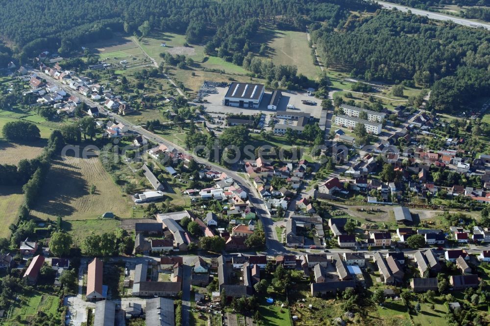 Aerial image Kloster Lehnin - Town View of the streets and houses of the residential areas in Kloster Lehnin in the state Brandenburg