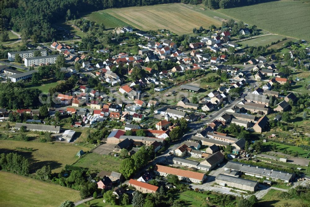 Aerial image Kloster Lehnin - Town View of the streets and houses of the residential areas in Kloster Lehnin in the state Brandenburg