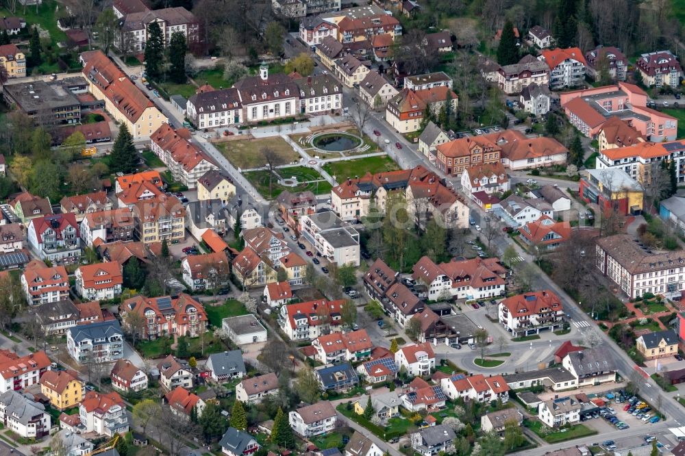 Aerial image Königsfeld im Schwarzwald - Town View of the streets and houses of the residential areas in Koenigsfeld im Schwarzwald in the state Baden-Wurttemberg, Germany