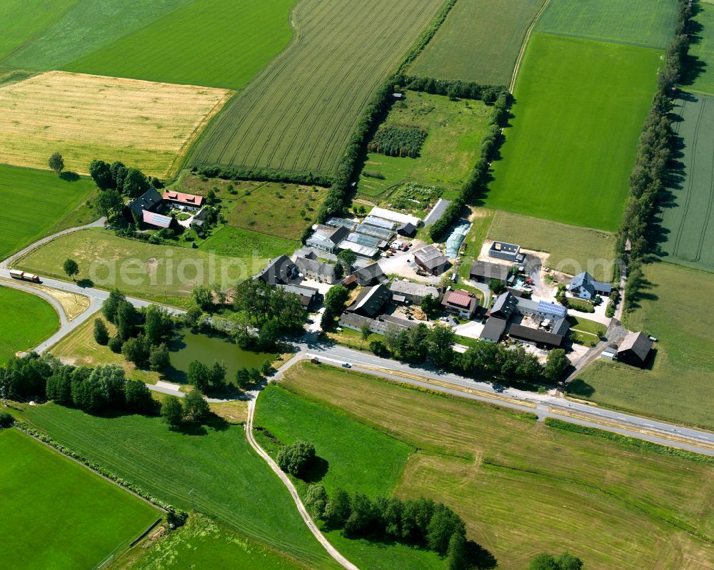 Konradsreuth from above - Town View of the streets and houses of the residential areas in the district Martinsreuth in Konradsreuth in the state Bavaria, Germany