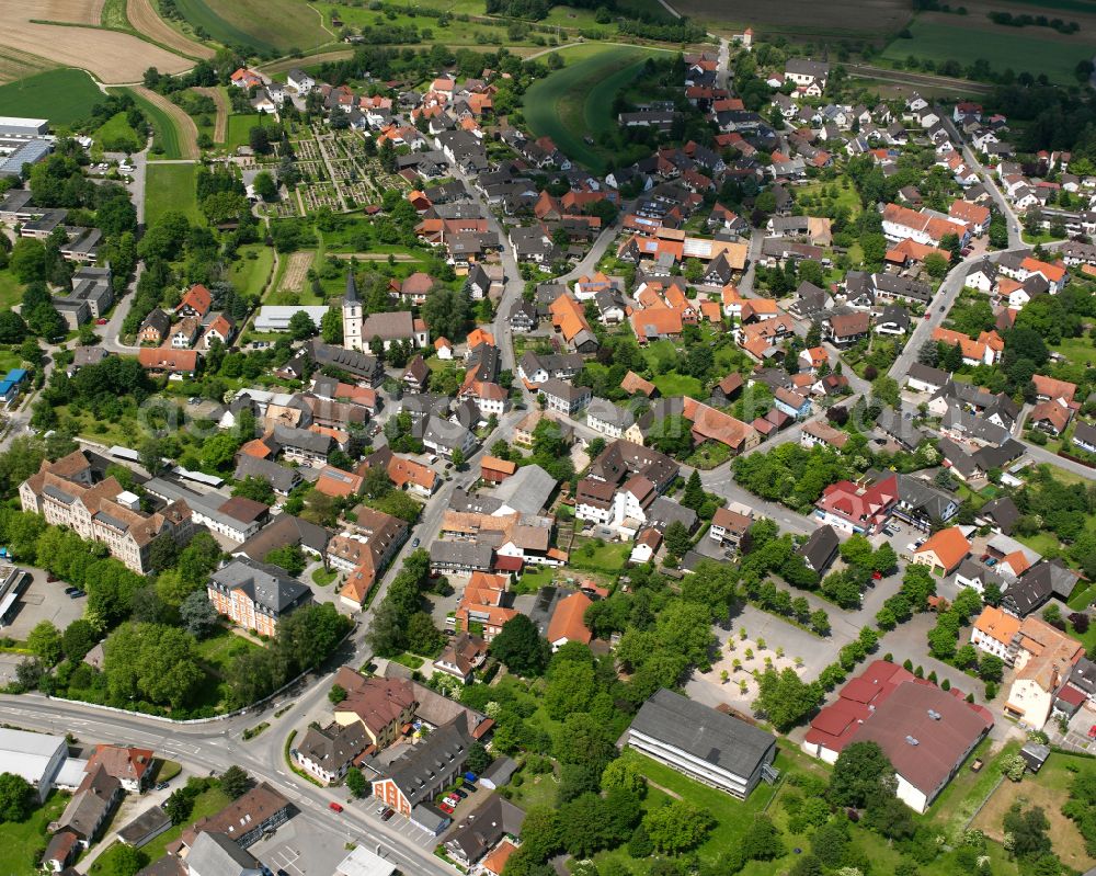 Aerial photograph Kork - Town View of the streets and houses of the residential areas in Kork in the state Baden-Wuerttemberg, Germany