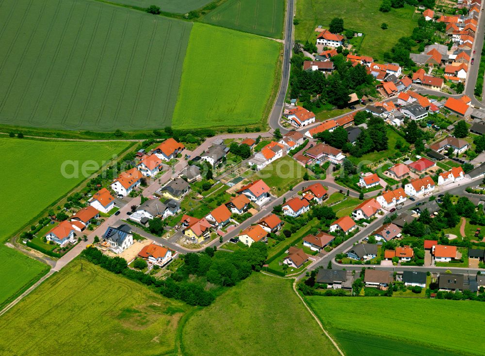 Kriegsfeld from the bird's eye view: Town View of the streets and houses of the residential areas in Kriegsfeld in the state Rhineland-Palatinate, Germany