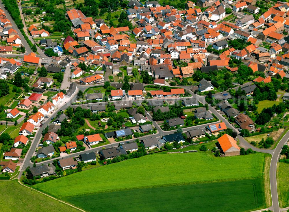 Aerial image Kriegsfeld - Town View of the streets and houses of the residential areas in Kriegsfeld in the state Rhineland-Palatinate, Germany