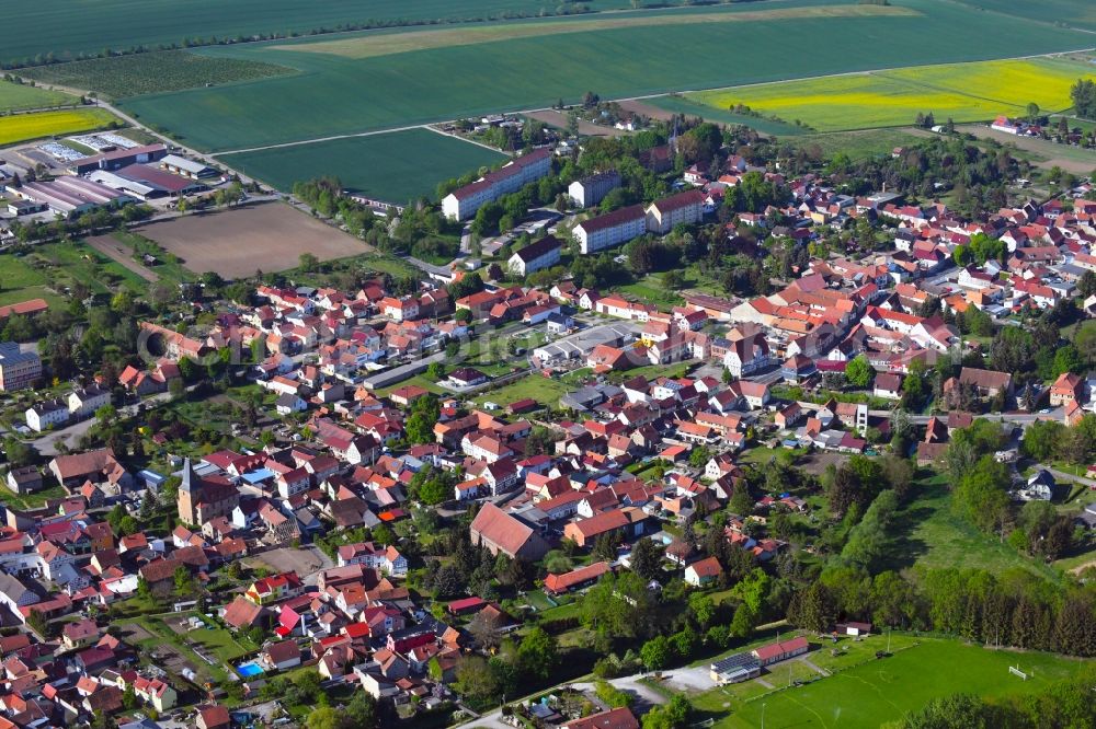 Aerial photograph Körner - Town View of the streets and houses of the residential areas in Koerner in the state Thuringia, Germany