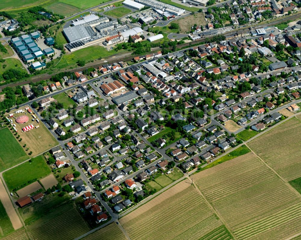 Aerial photograph Langenlonsheim - District view of Langenlonsheim in the state Rhineland-Palatinate