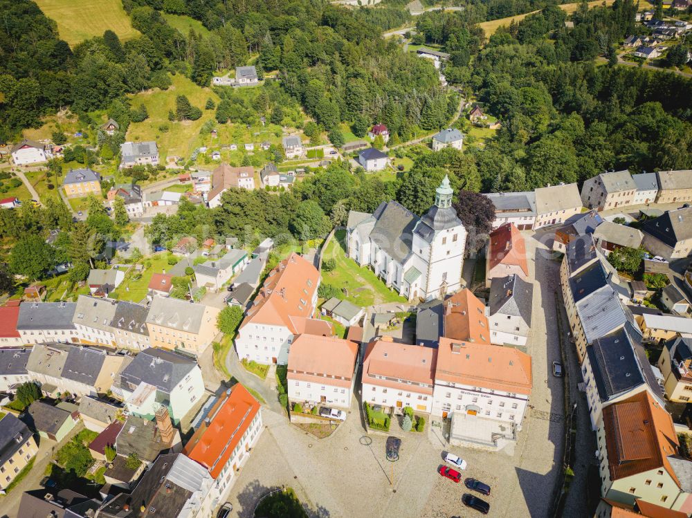 Altenberg from above - District of Lauenstein in Altenberg in the state of Saxony, Germany