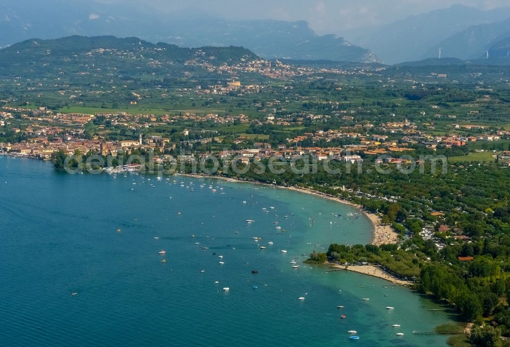 Aerial photograph Lazise - Town View of the streets and houses of the residential areas in Lazise in Veneto, Italy