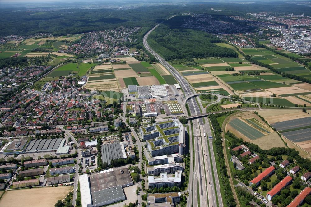 Aerial photograph Leinfelden-Echterdingen - Local view of Leinfelden-Echterdingen in the state of Baden-Württemberg