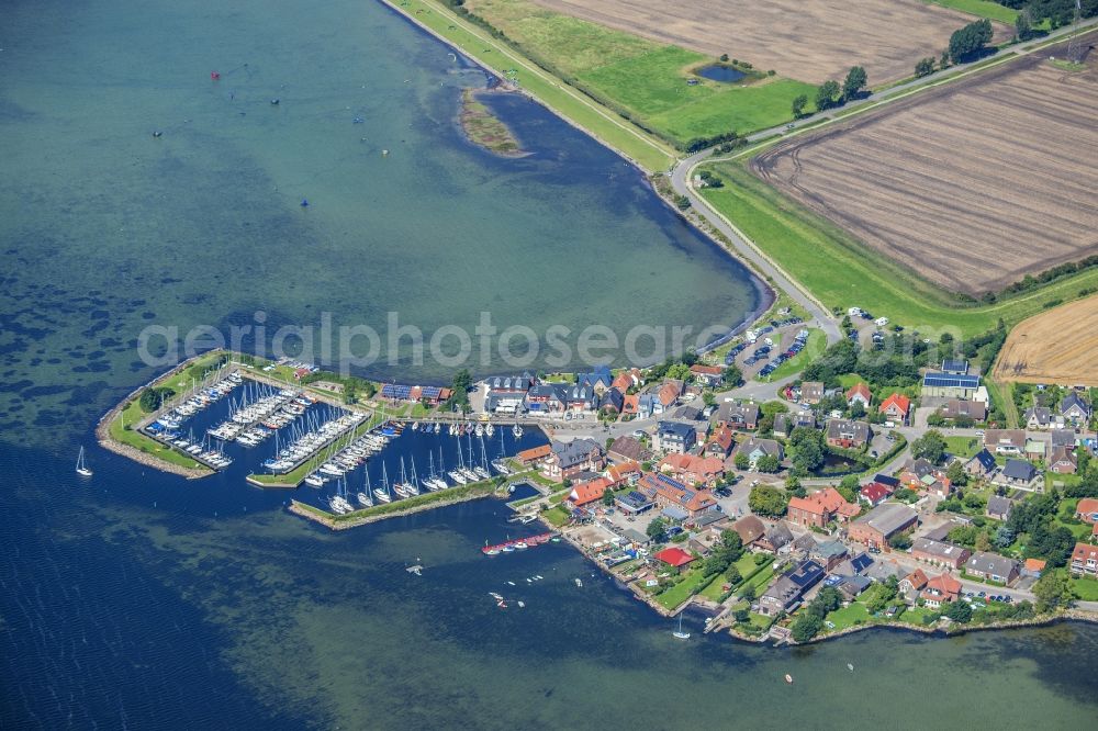 Fehmarn from above - View of Lemkenhafen in Fehmarn in the state Schleswig-Holstein