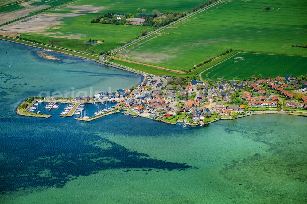 Fehmarn from above - View of Lemkenhafen in Fehmarn in the state Schleswig-Holstein