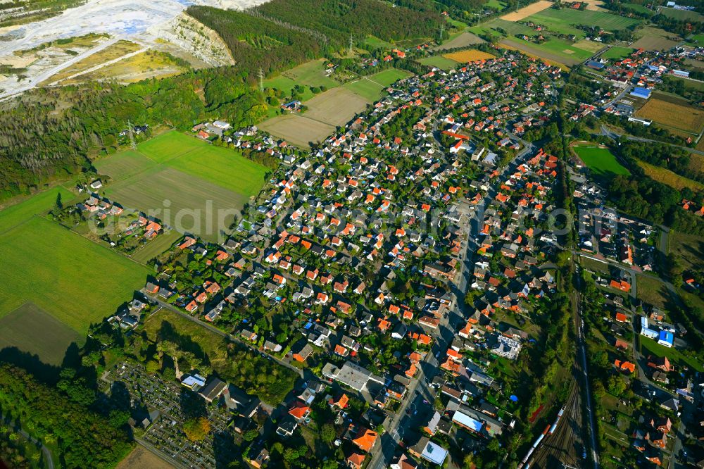 Lengerich from the bird's eye view: Town View of the streets and houses of the residential areas in Lengerich in the state North Rhine-Westphalia, Germany