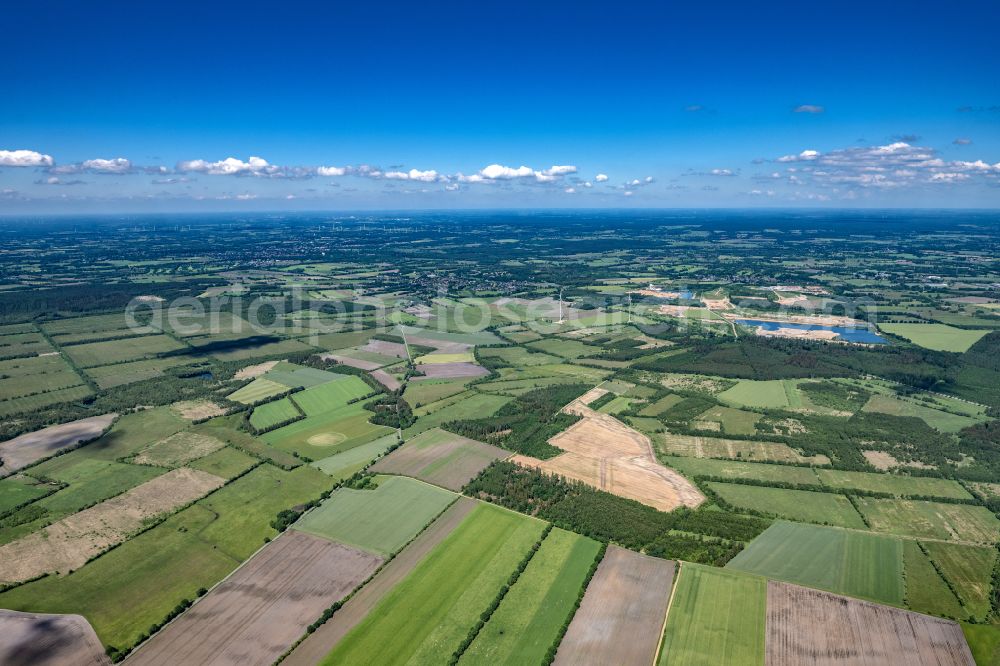 Aerial image Lentföhrden - Town View of the streets and houses of the residential areas in Lentfoehrden in the state Schleswig-Holstein, Germany