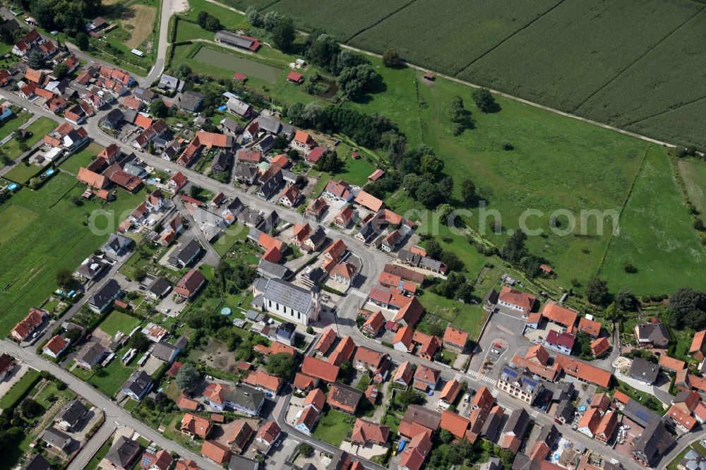 Aerial photograph Leutenheim - Town View from Leutenheim in Alsace in France