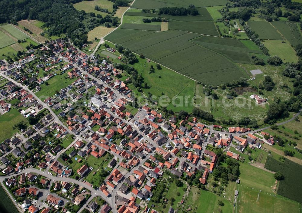 Leutenheim from above - Town View from Leutenheim in Alsace in France