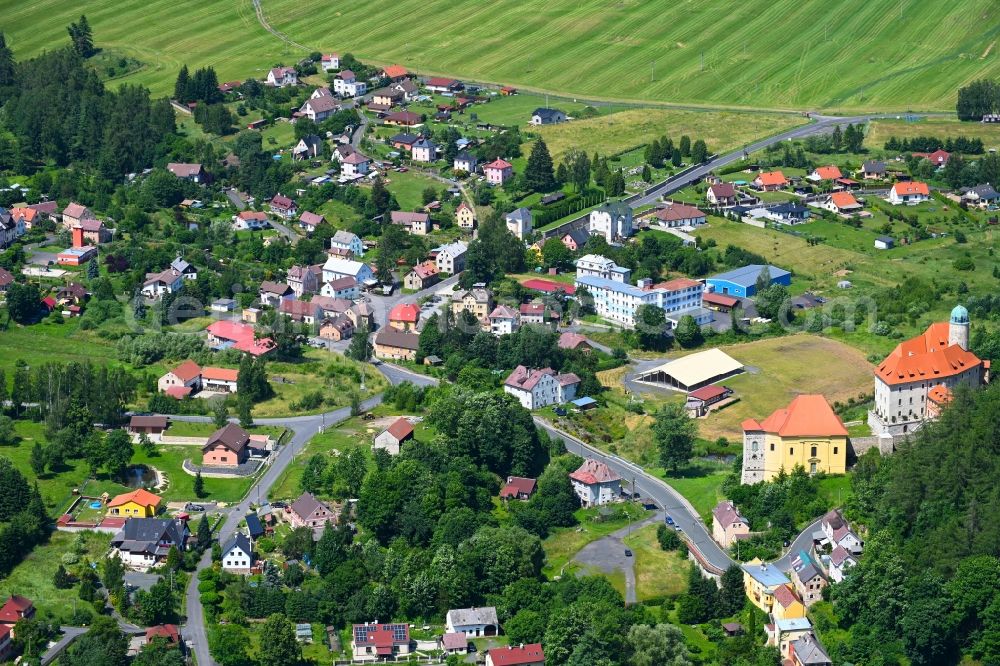 Aerial photograph Liba - Liebenstein - Town View of the streets and houses of the residential areas in Liba - Liebenstein in Cechy - Boehmen, Czech Republic