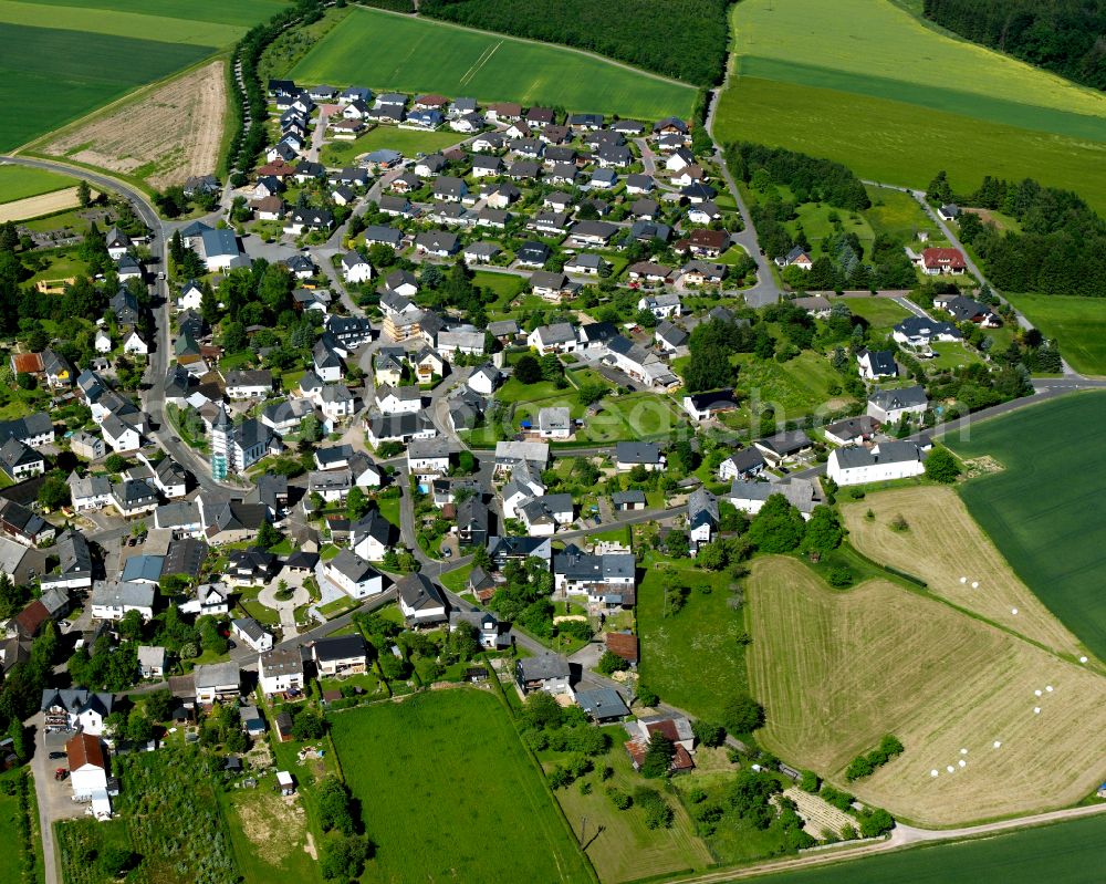 Aerial photograph Liebshausen - Town View of the streets and houses of the residential areas in Liebshausen in the state Rhineland-Palatinate, Germany