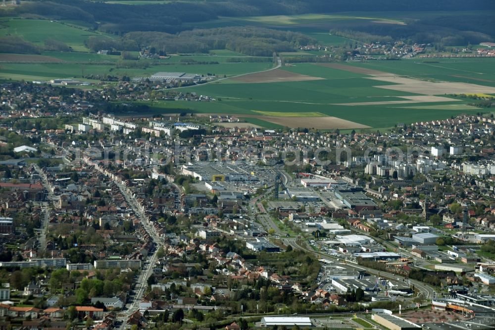 Aerial photograph Lievin - Town View of the streets and houses of the residential areas in Lievin in Nord-Pas-de-Calais Picardy, France