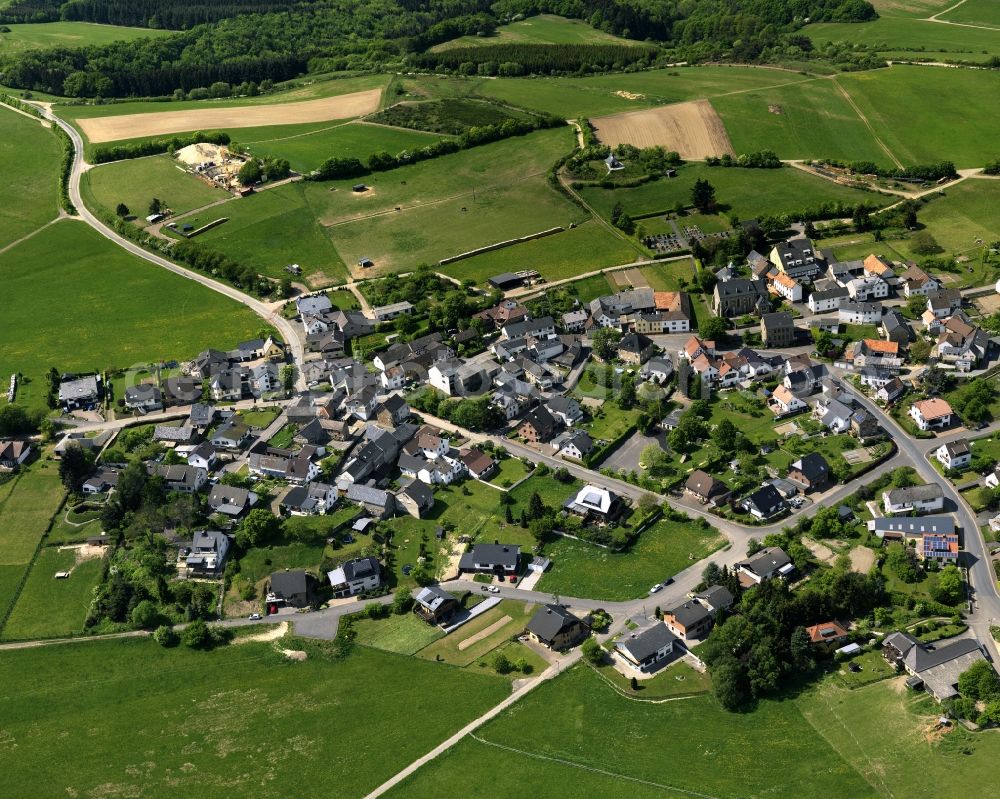 Lind from above - View of Lind in the state Rhineland-Palatinate. Lind is a association of municipalities and belongs to the county of Ahrweiler. Also Lind belongs to the protected landscape of Rhine-Ahr-Eifel