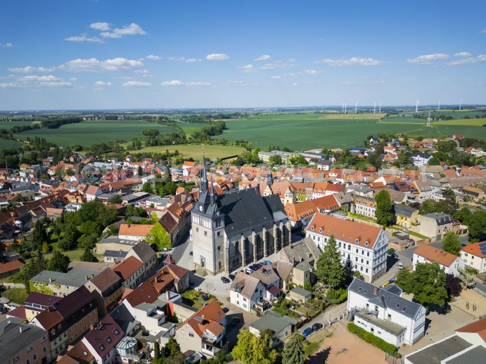 Aerial image Lommatzsch - View of Lommatzsch in the federal state of Saxony, Germany