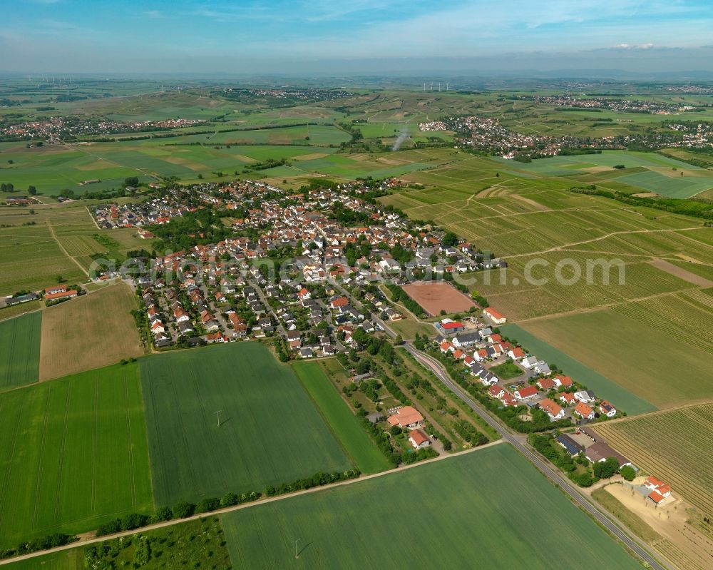 Aerial image Lörzweiler - View at Loerzweiler in Rhineland-Palatinate