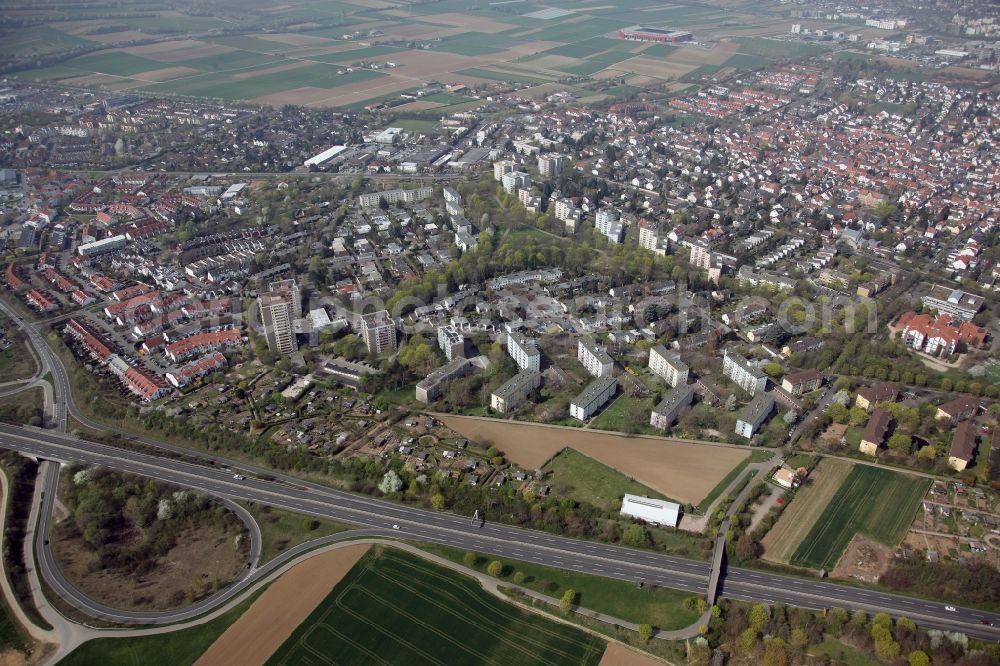 Aerial photograph Mainz Bretzenheim - Local view of Mainz Bretzenheim in Rhineland-Palatinate