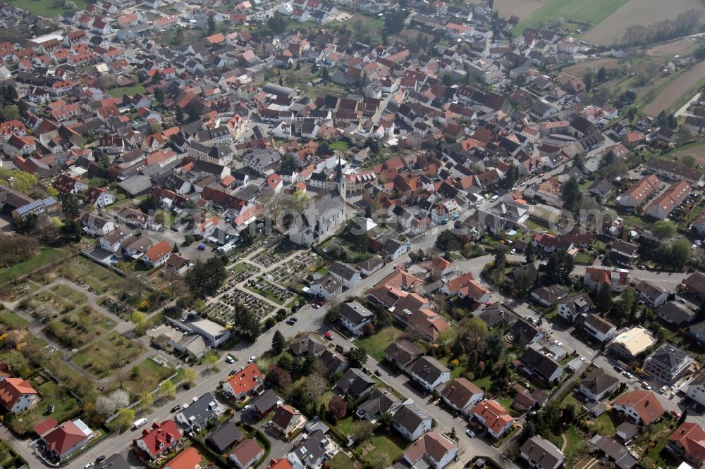 Mainz Ebersheim from the bird's eye view: Local view of Mainz Ebersheim in Rhineland-Palatinate