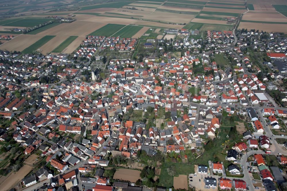 Mainz Ebersheim from above - Local view of Mainz Ebersheim in Rhineland-Palatinate