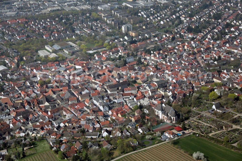 Aerial image Mainz Hechtsheim - Local view of Mainz Hechtsheim in Rhineland-Palatinate