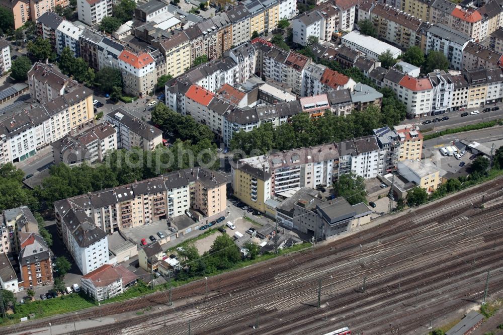 Mainz from above - Local view of Mainz in the state of Rhineland-Palatinate