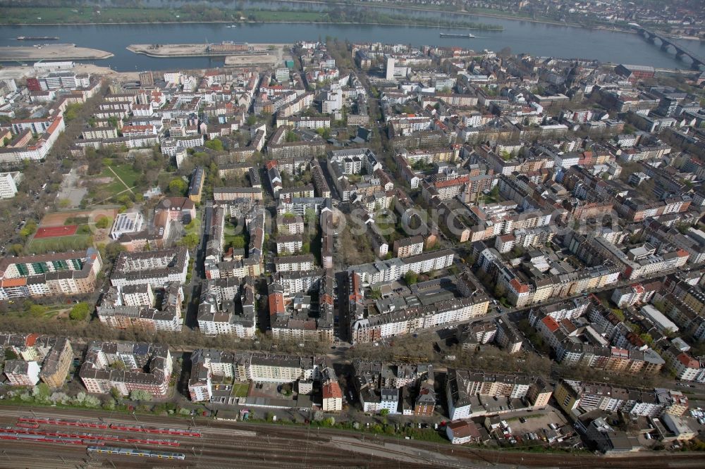 Aerial photograph Mainz Neustadt - Local view of Mainz Neustadt in Rhineland-Palatinate