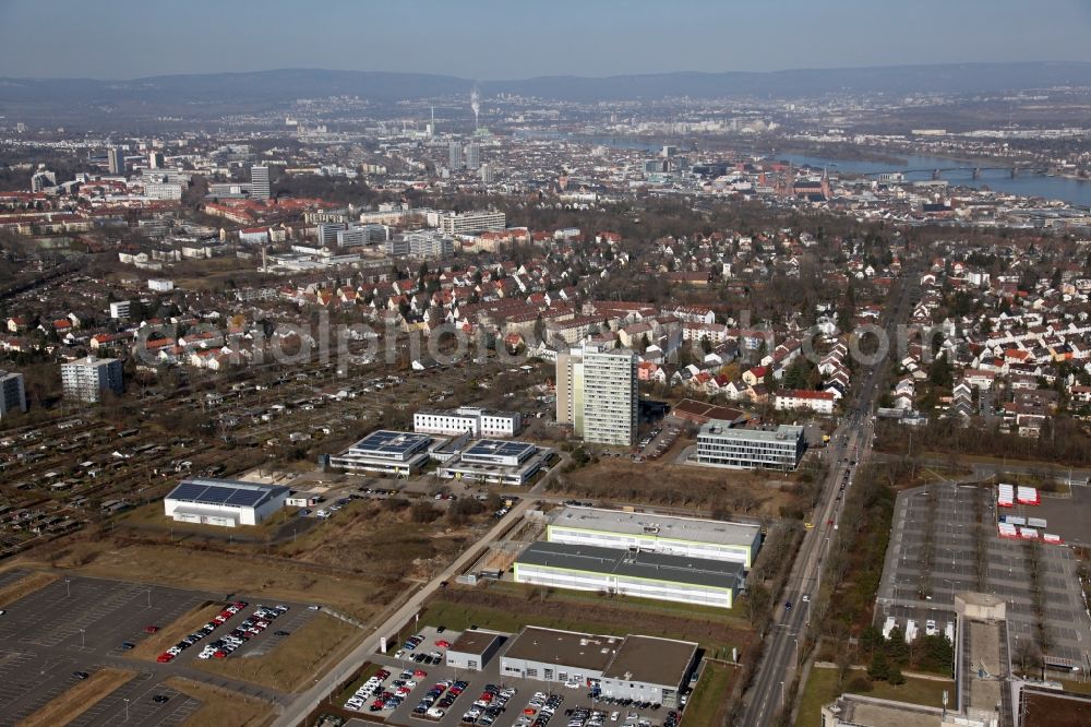 Aerial photograph Mainz Oberstadt - Local view of Mainz-Oberstadt in the state of Rhineland-Palatinate,