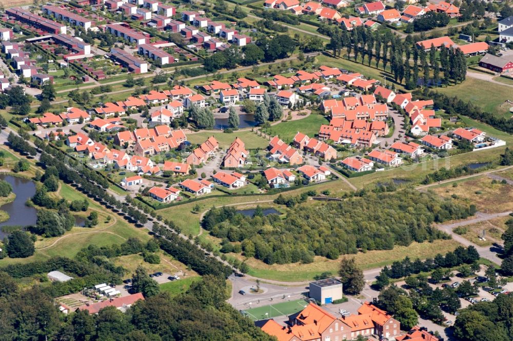 Helsingborg from the bird's eye view: Town View of the streets and houses of the residential areas in Mariastaden nearHelsingborg in Sweden