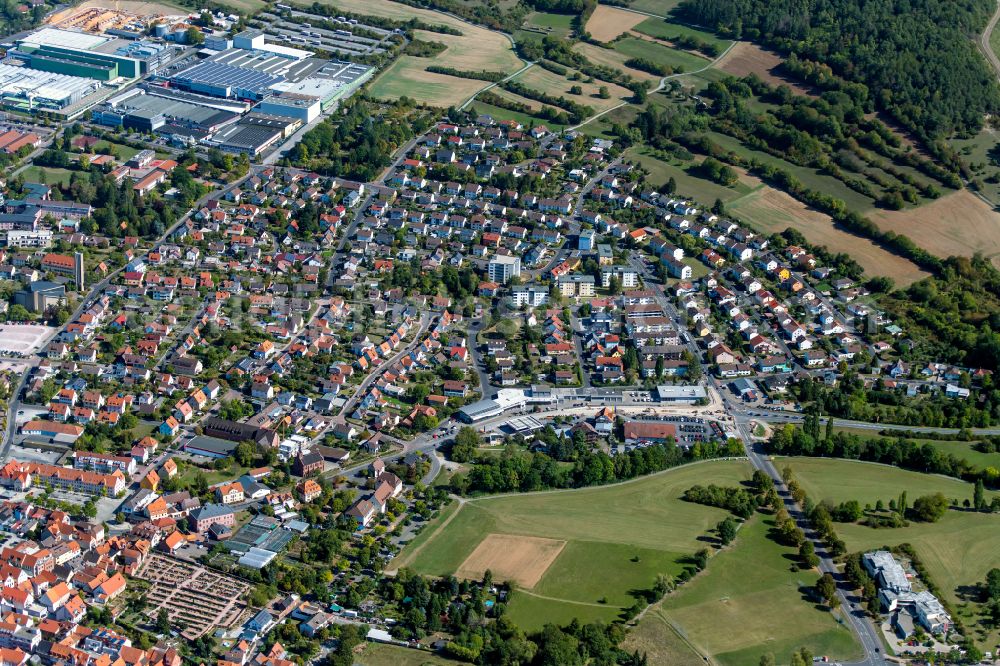 Aerial photograph Marktheidenfeld - Town View of the streets and houses of the residential areas in Marktheidenfeld in the state Bavaria, Germany