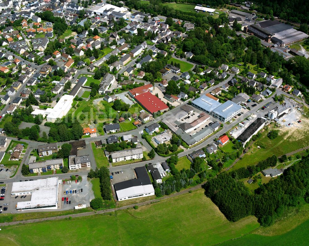 Aerial image Marxgrün - Town View of the streets and houses of the residential areas in Marxgrün in the state Bavaria, Germany